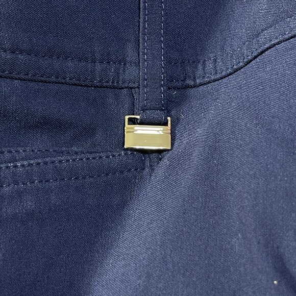 JM Collection Pants Slacks Trouser Size 10 Navy Blue Career Office - Picture 3 of 8